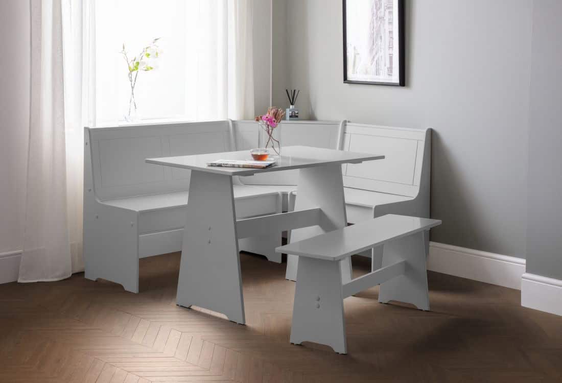 Cardiff Corner Dining Set - Dove Grey | Buy Online | Beds.ie