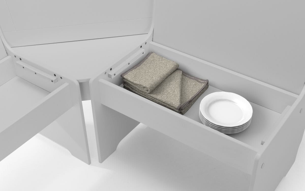 Cardiff Corner Dining Set - Dove Grey - Image 5