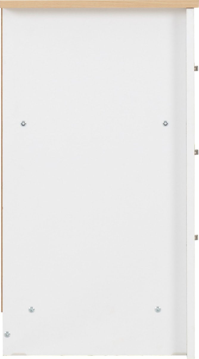 Portland 3 Drawer Chest - White & Oak - Image 6