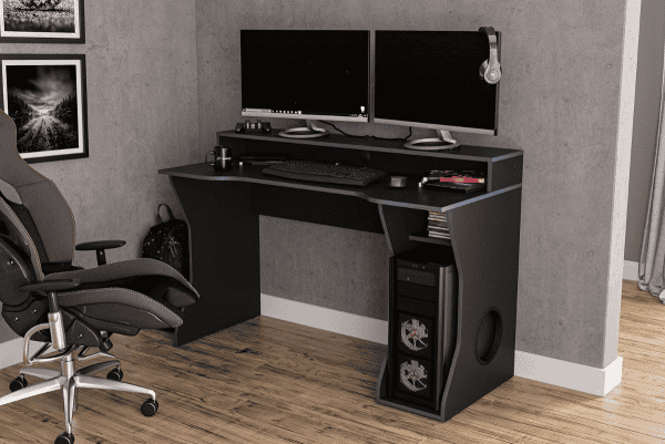 Enzo Gaming Computer Desk - Black & Blue | Buy Online | Beds.ie