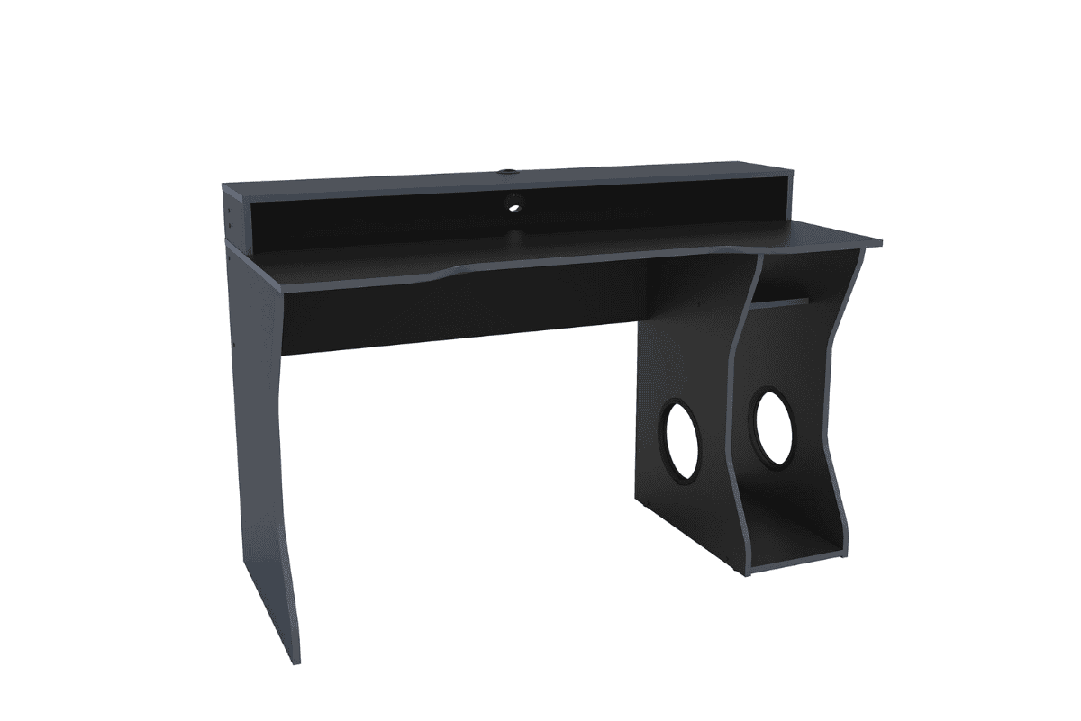 Enzo Gaming Computer Desk - Black & Blue - Image 2