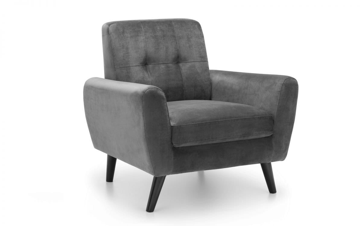 Reagan Armchair - Grey Velvet - Image 2