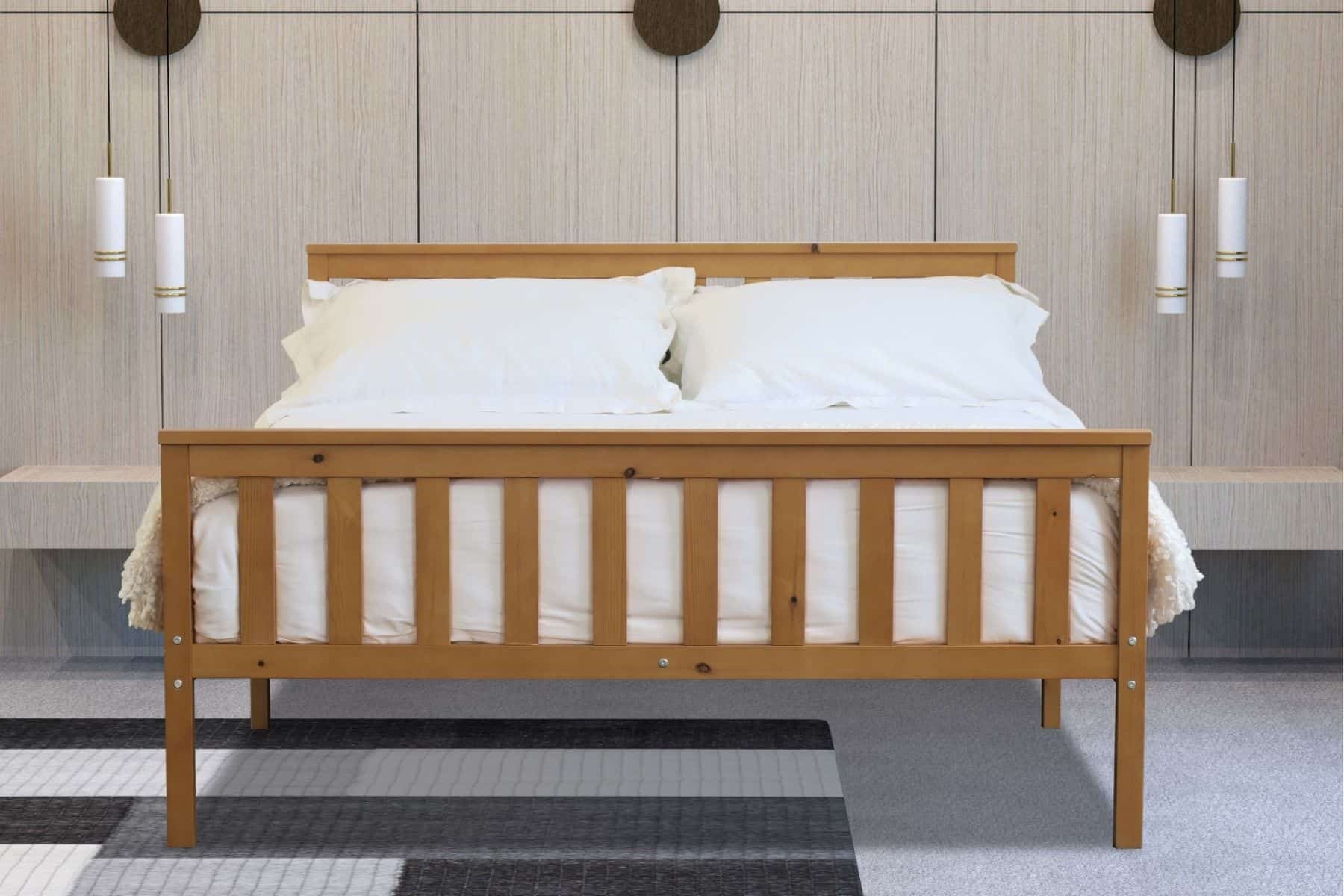 Flintshire 4ft6 Marnel Bedframe - Natural Oak - Image 2