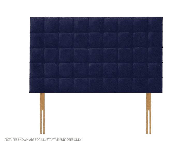 Apollo 5ft Boston Headboard - Velvet Navy Blue | Buy Online | Beds.ie