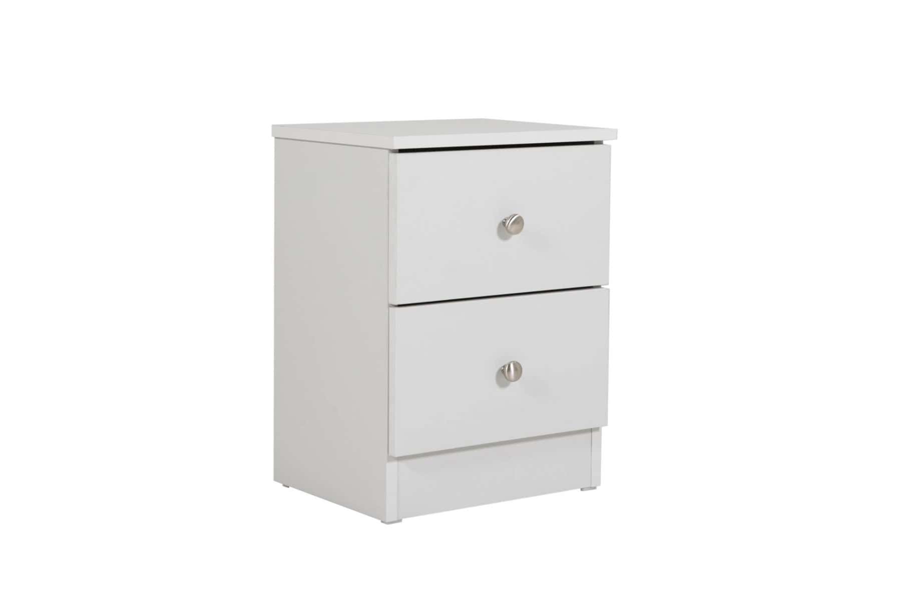 Levi 2 Drawer Bedside - Light Grey | Buy Online | Beds.ie