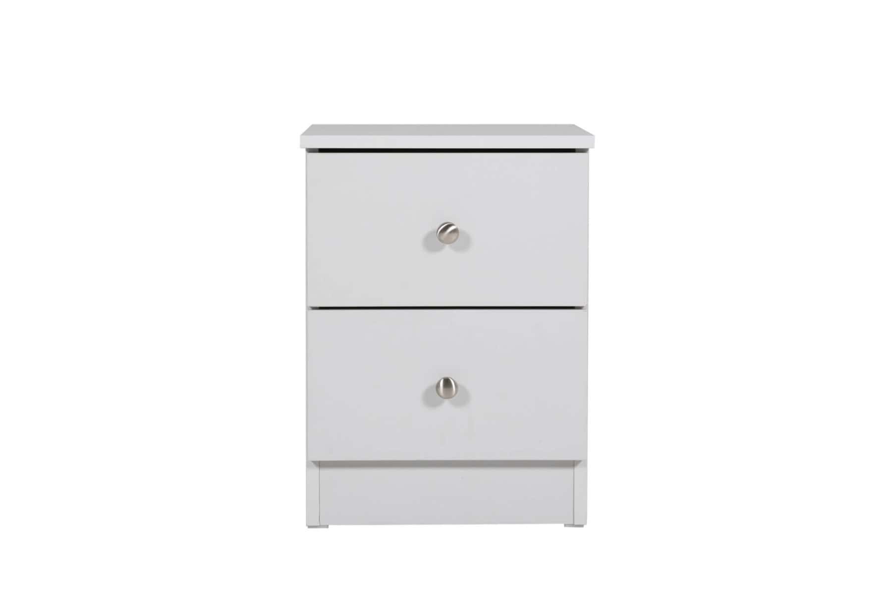 Levi 2 Drawer Bedside - Light Grey - Image 2