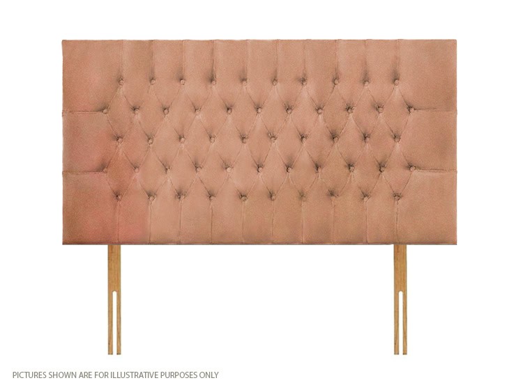Apollo 6ft Lincoln Headboard - Velvet Pink | Buy Online | Beds.ie