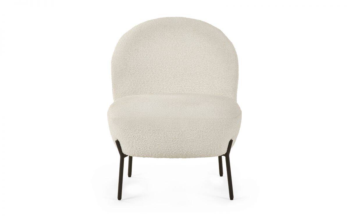 Lullo Boucle Accent Chair - Ivory - Image 3