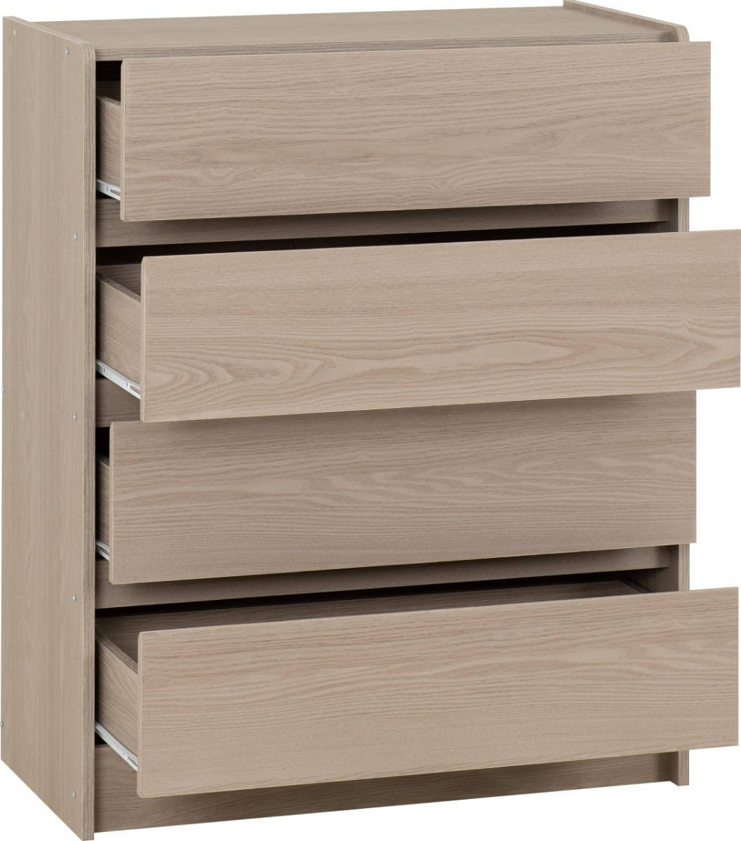 Paris 4 Drawer Chest - Smoked Ash - Image 4