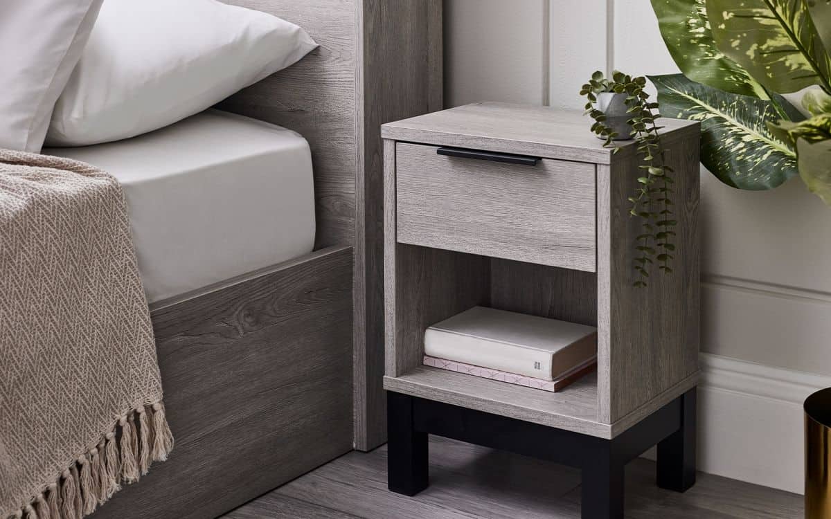 Batu 1 Drawer Bedside - Grey Oak | Buy Online | Beds.ie