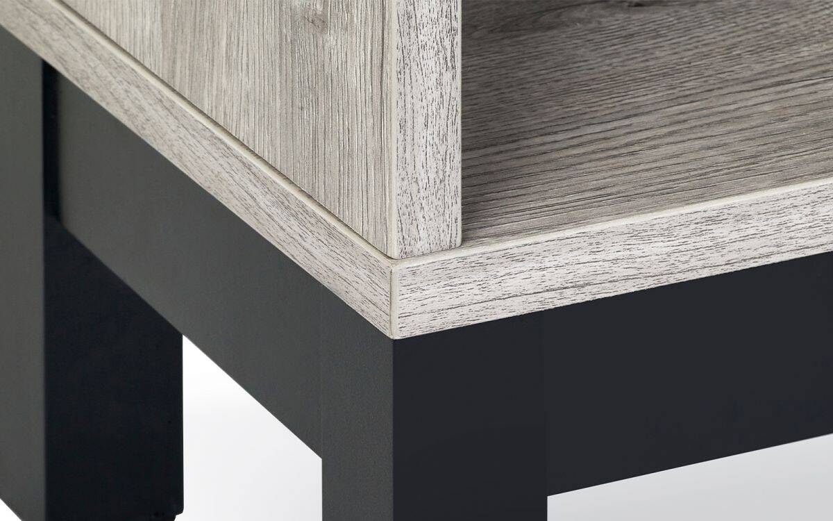 Batu 1 Drawer Bedside - Grey Oak - Image 7