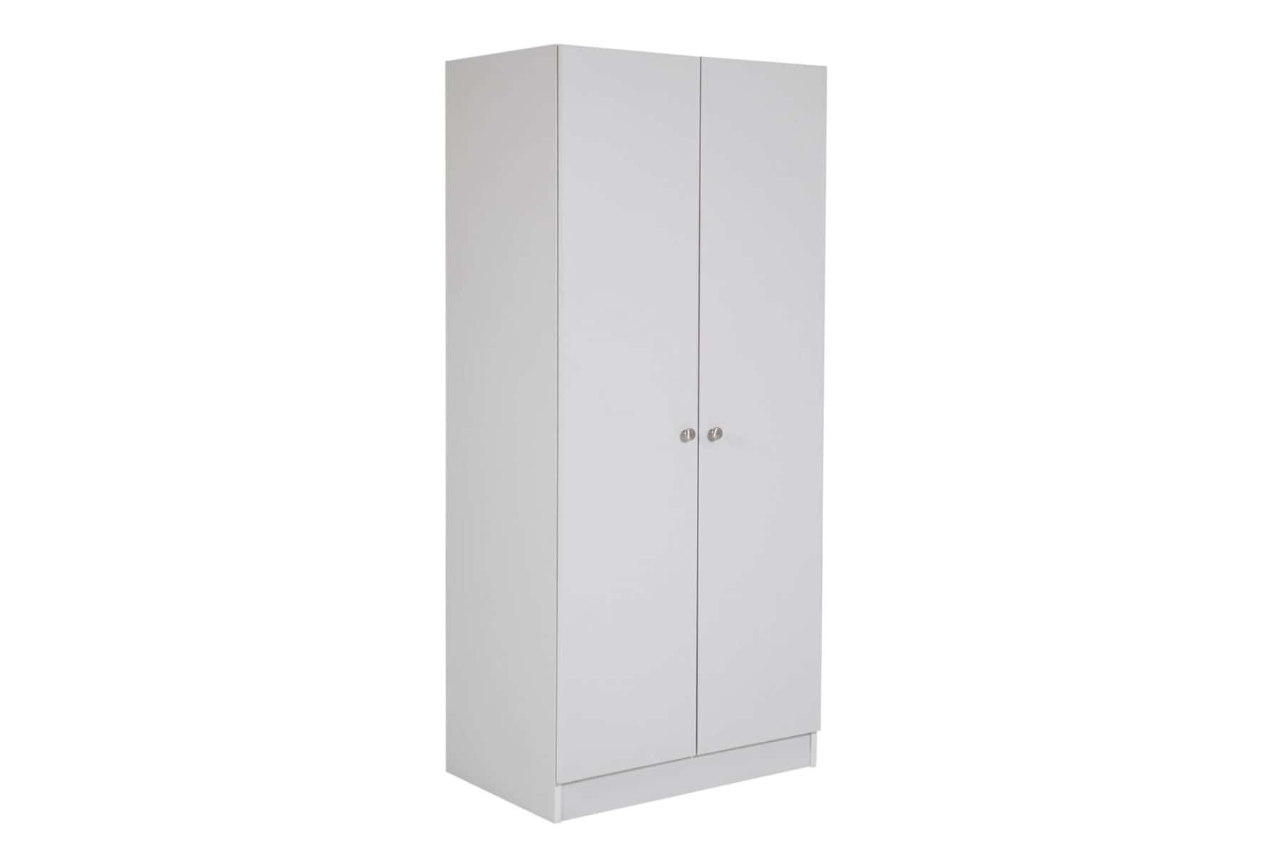 Levi 2 Door Wardrobe - Light Grey | Buy Online | Beds.ie
