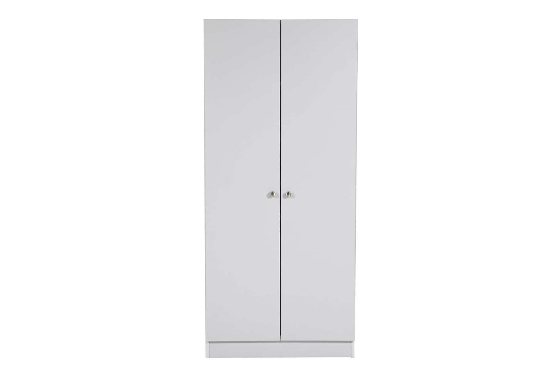 Levi 2 Door Wardrobe - Light Grey - Image 3