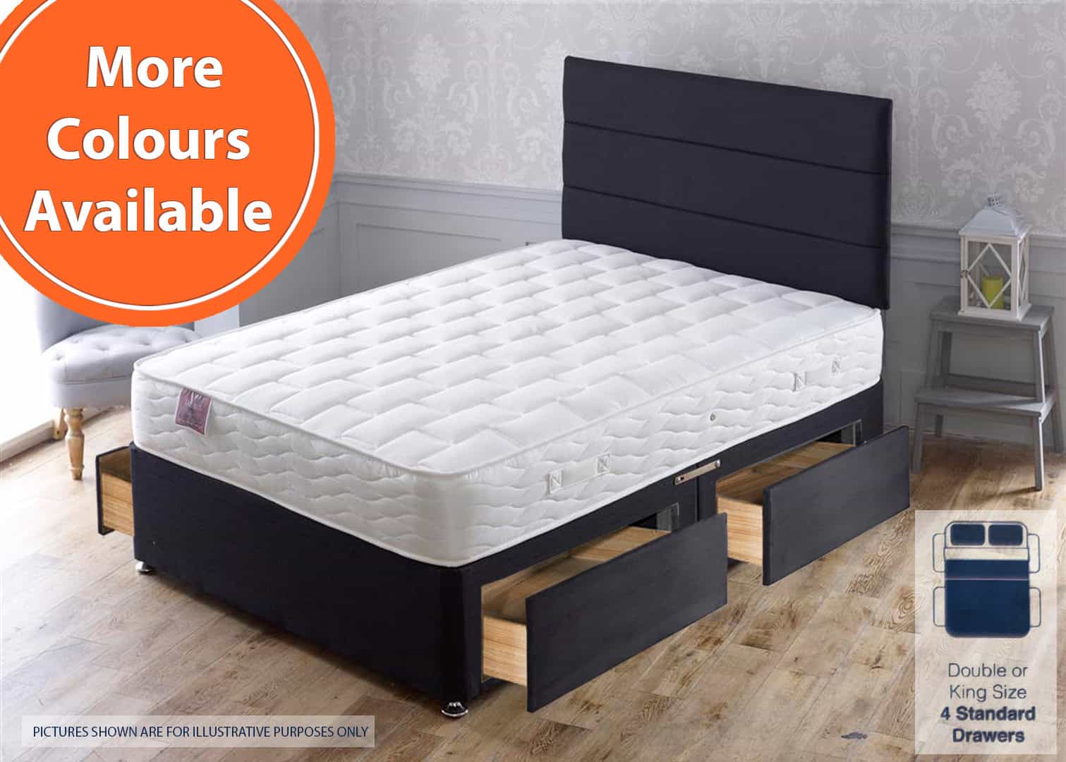 Apollo 6ft Taurus 4 Drawer Bed | Buy Online | Beds.ie
