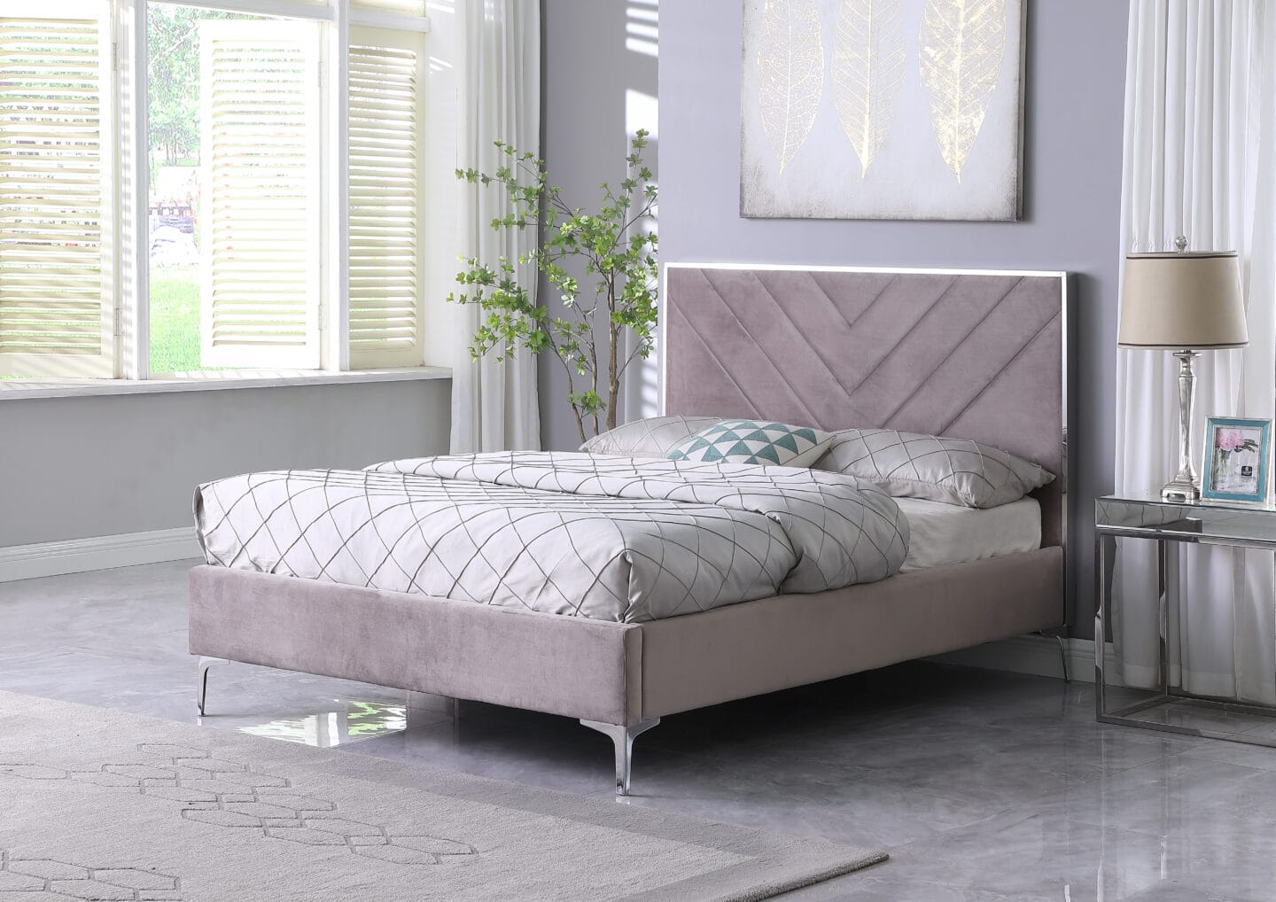 Molly 4ft6 Bedframe - Mink | Buy Online | Beds.ie