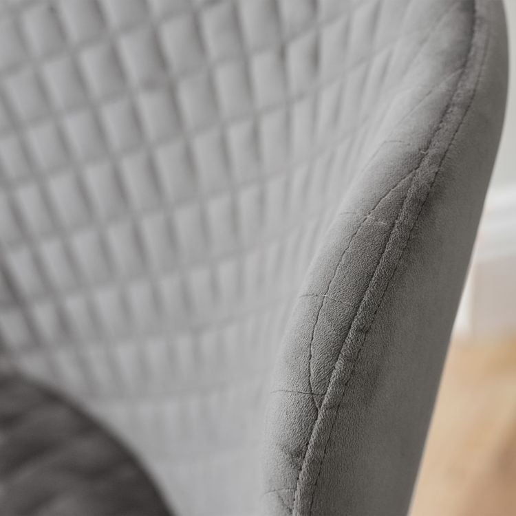 Watson Office Chair - Grey Velvet - Image 8
