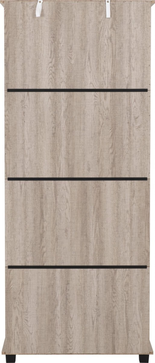 Oliver 1 Door 3 Drawer Open Shelf Wardrobe - Light Oak Effect - Image 4
