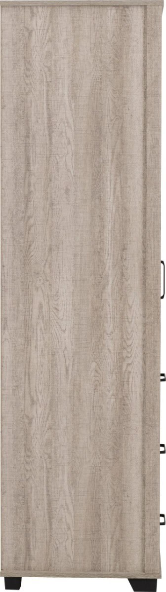 Oliver 1 Door 3 Drawer Open Shelf Wardrobe - Light Oak Effect - Image 6
