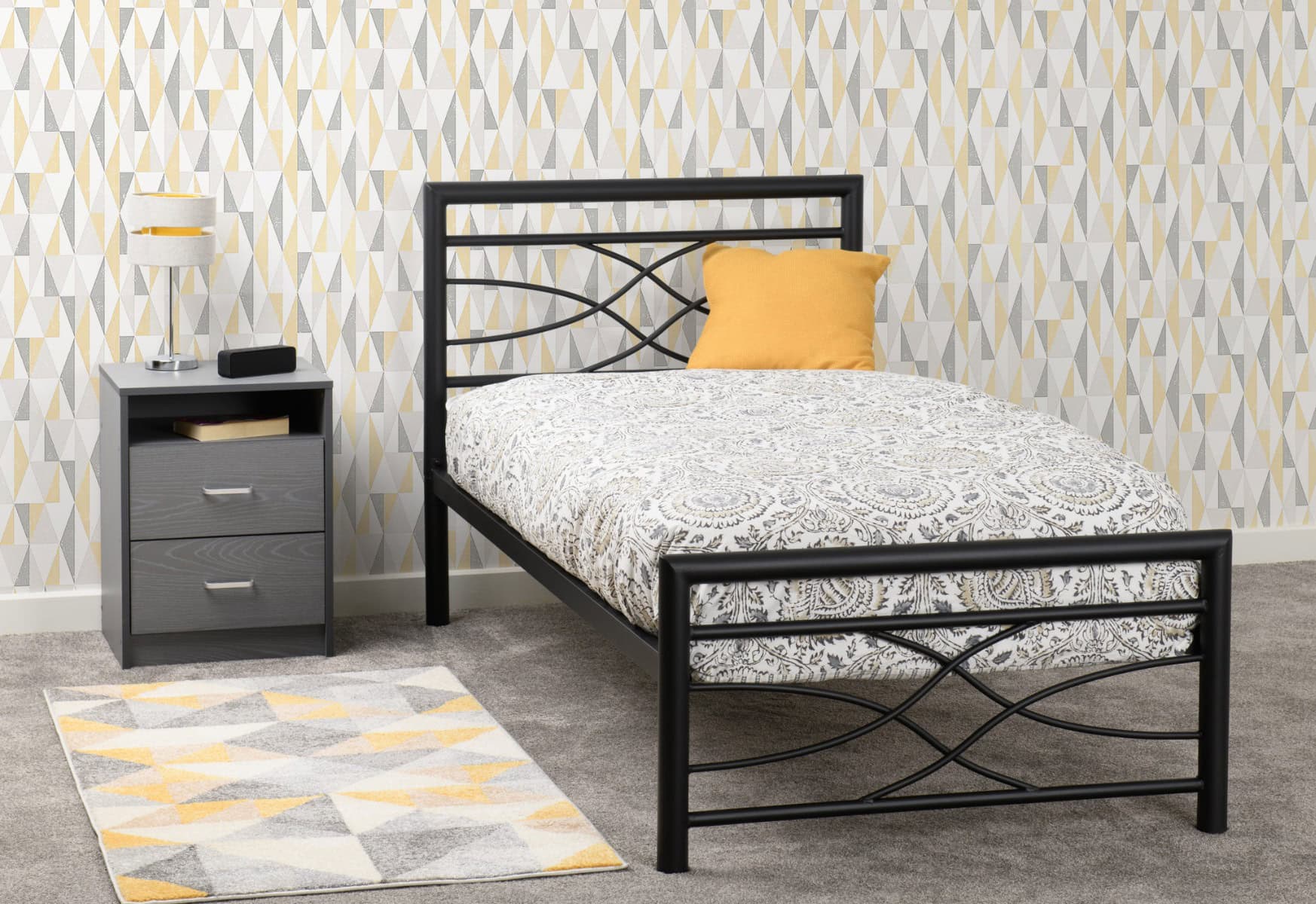 Kelly 3ft Bedframe - Black | Buy Online | Beds.ie