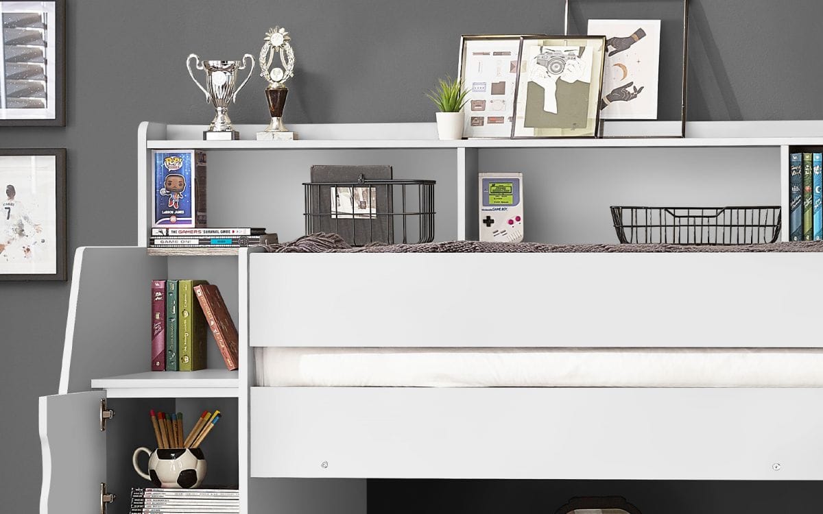 Camden Staircase Bunk Bed - All White - Image 3