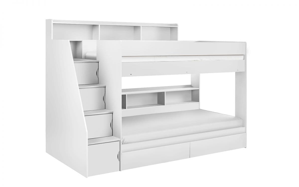 Camden Staircase Bunk Bed - All White - Image 4