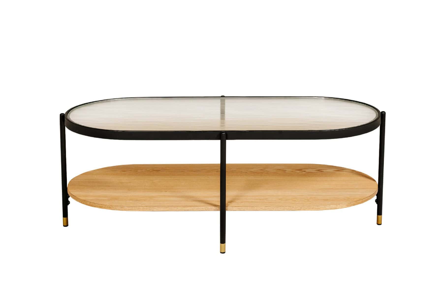 Abby Coffee Table - Black & Oak - Image 2