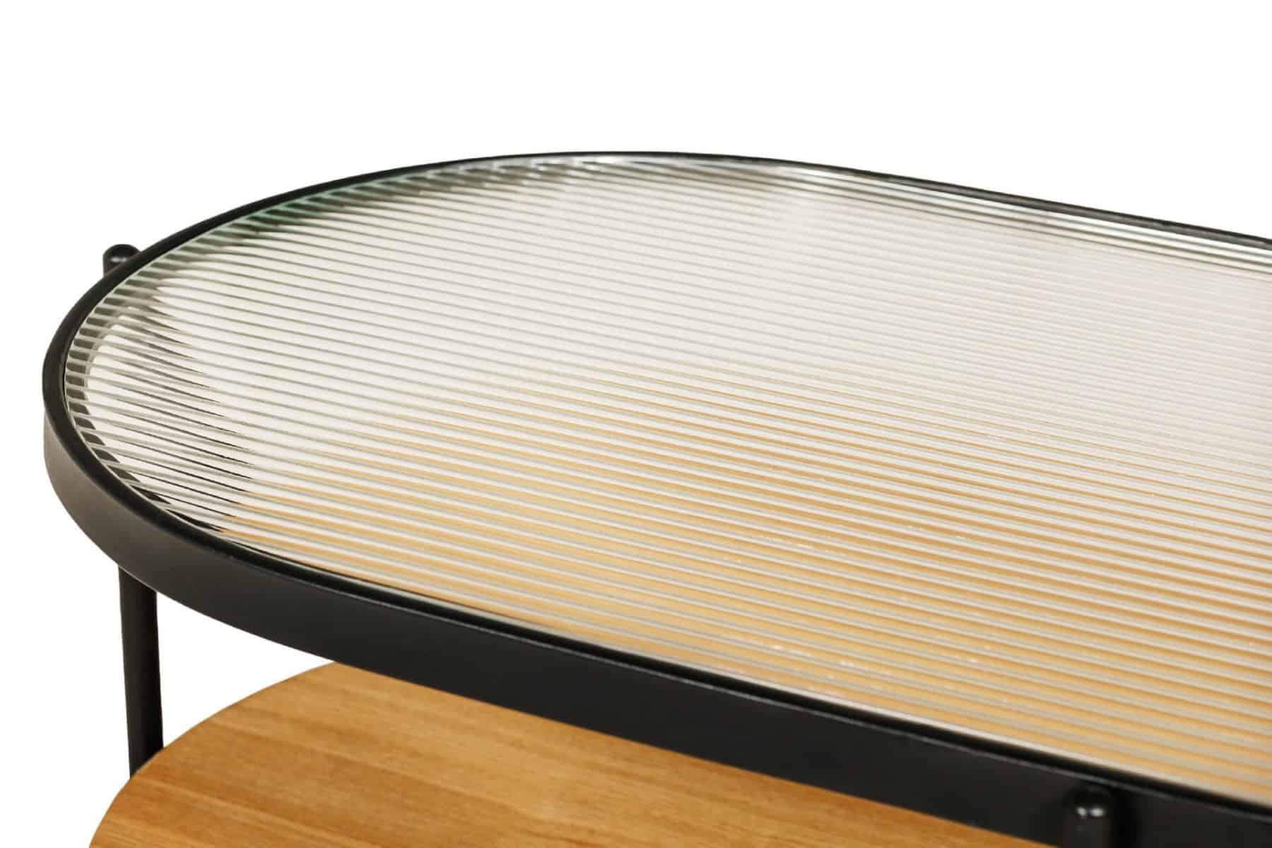 Abby Coffee Table - Black & Oak - Image 4