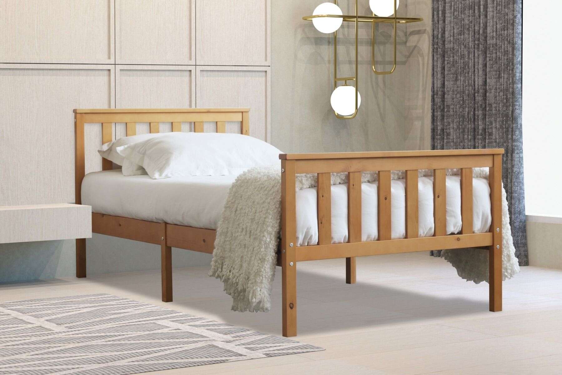 Flintshire 3ft Marnel Bedframe - Natural Oak | Buy Online | Beds.ie