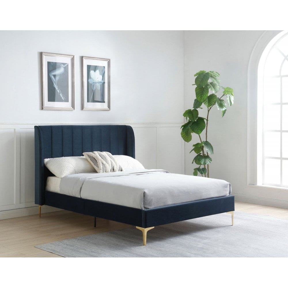 Avery 6ft Bedframe - Ink Blue Velvet | Buy Online | Beds.ie