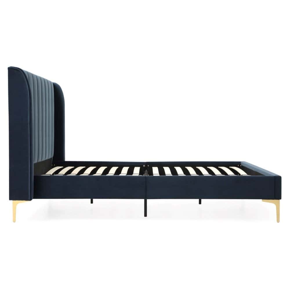 Avery 6ft Bedframe - Ink Blue Velvet - Image 3