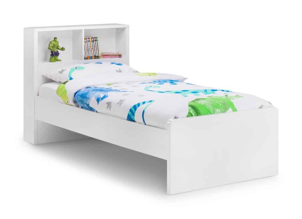 New York 3ft Bookcase Bed - White - Image 2