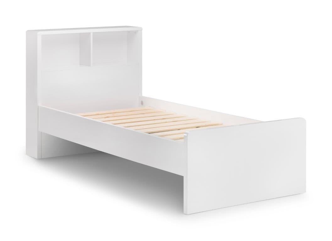 New York 3ft Bookcase Bed - White - Image 3