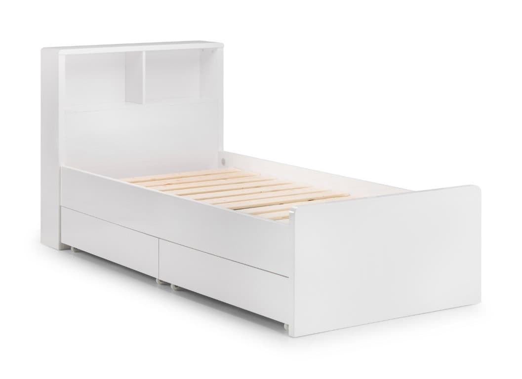 New York 3ft Bookcase Bed - White - Image 6