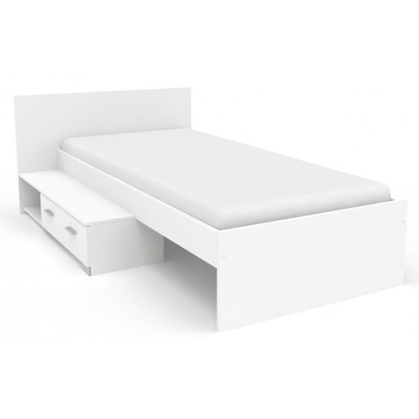 Parisot Galaxy Bedframe with Drawers - White - Image 4