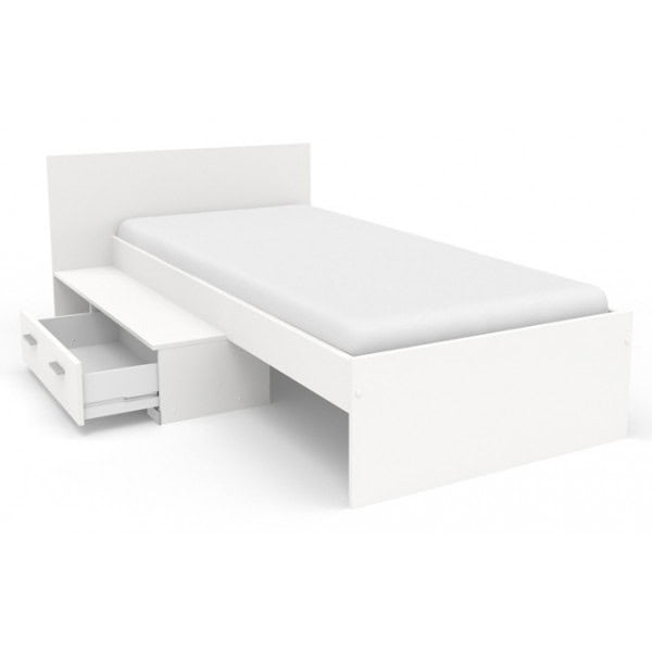 Parisot Galaxy Bedframe with Drawers - White - Image 6