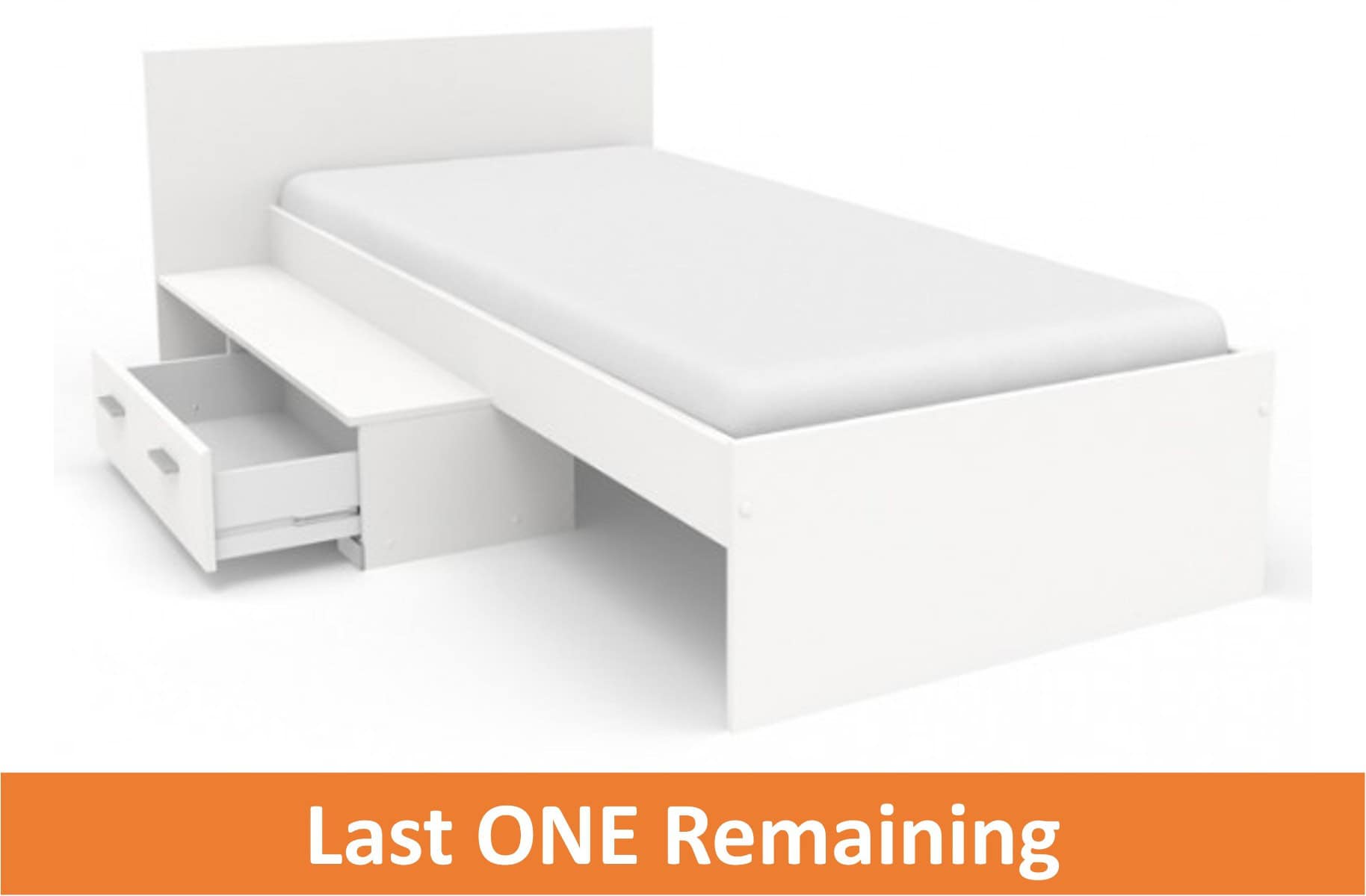 Parisot Galaxy Bedframe with Drawers - White - Image 8
