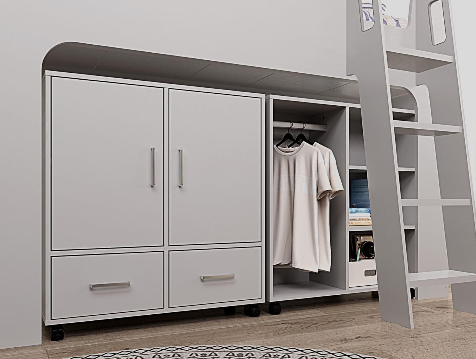 Flintshire Eden Mid Sleeper - Grey - Image 3