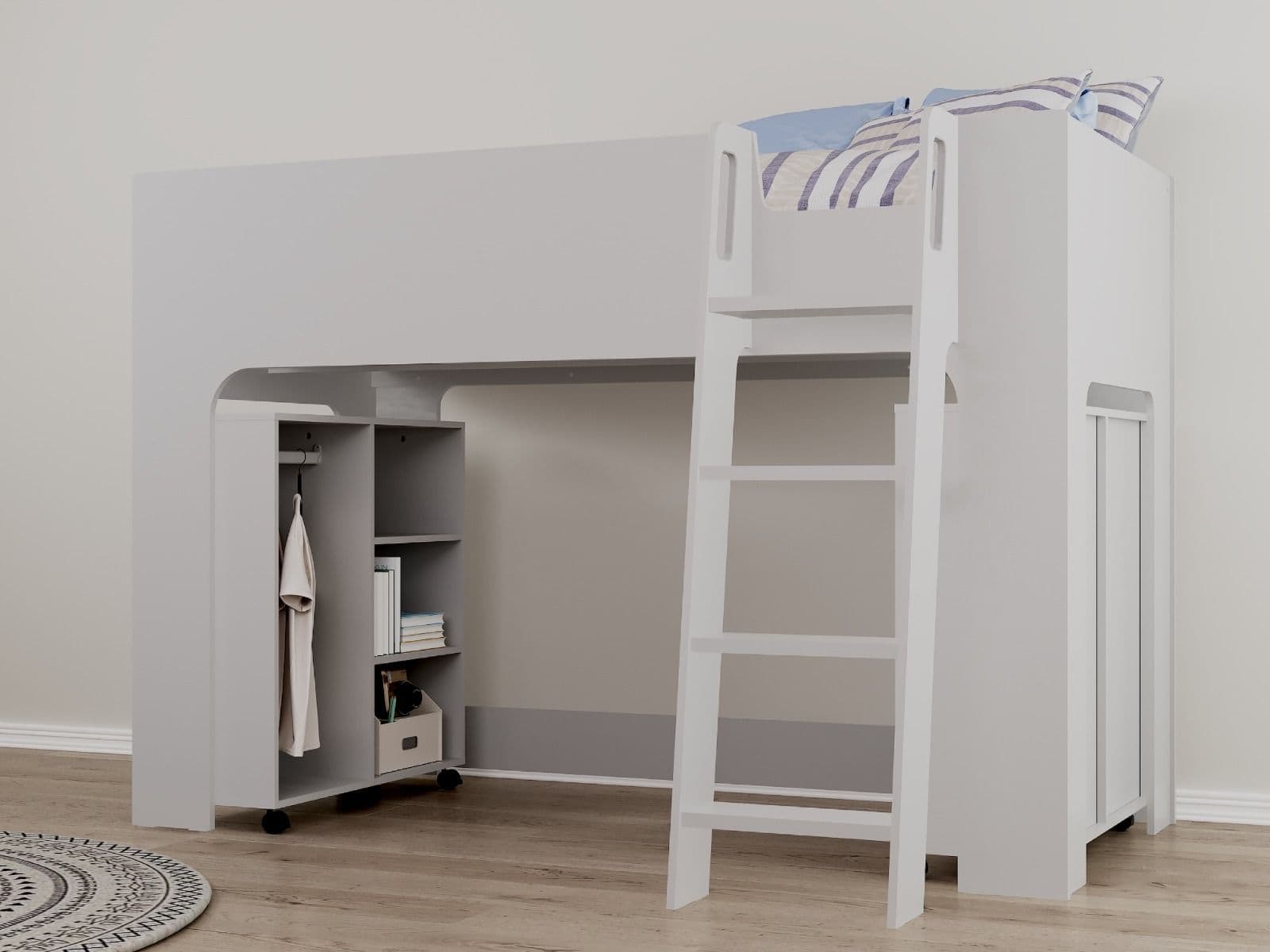 Flintshire Eden Mid Sleeper - Grey - Image 4