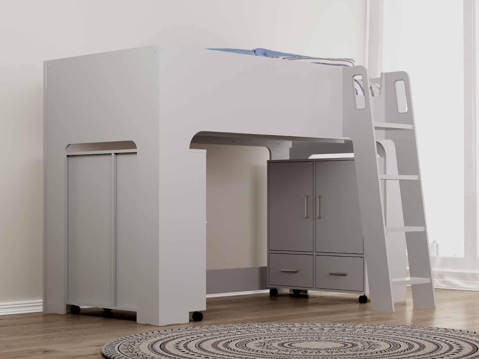 Flintshire Eden Mid Sleeper - Grey - Image 5