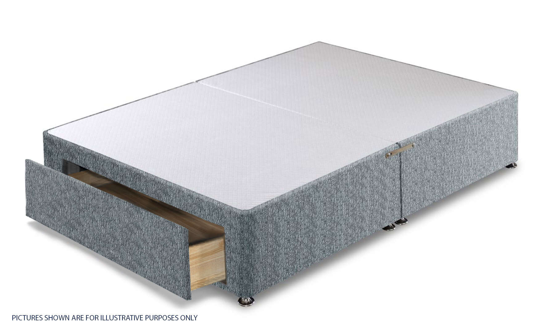 Apollo 6ft Grey Jumbo Drawer Divan Base | Buy Online | Beds.ie