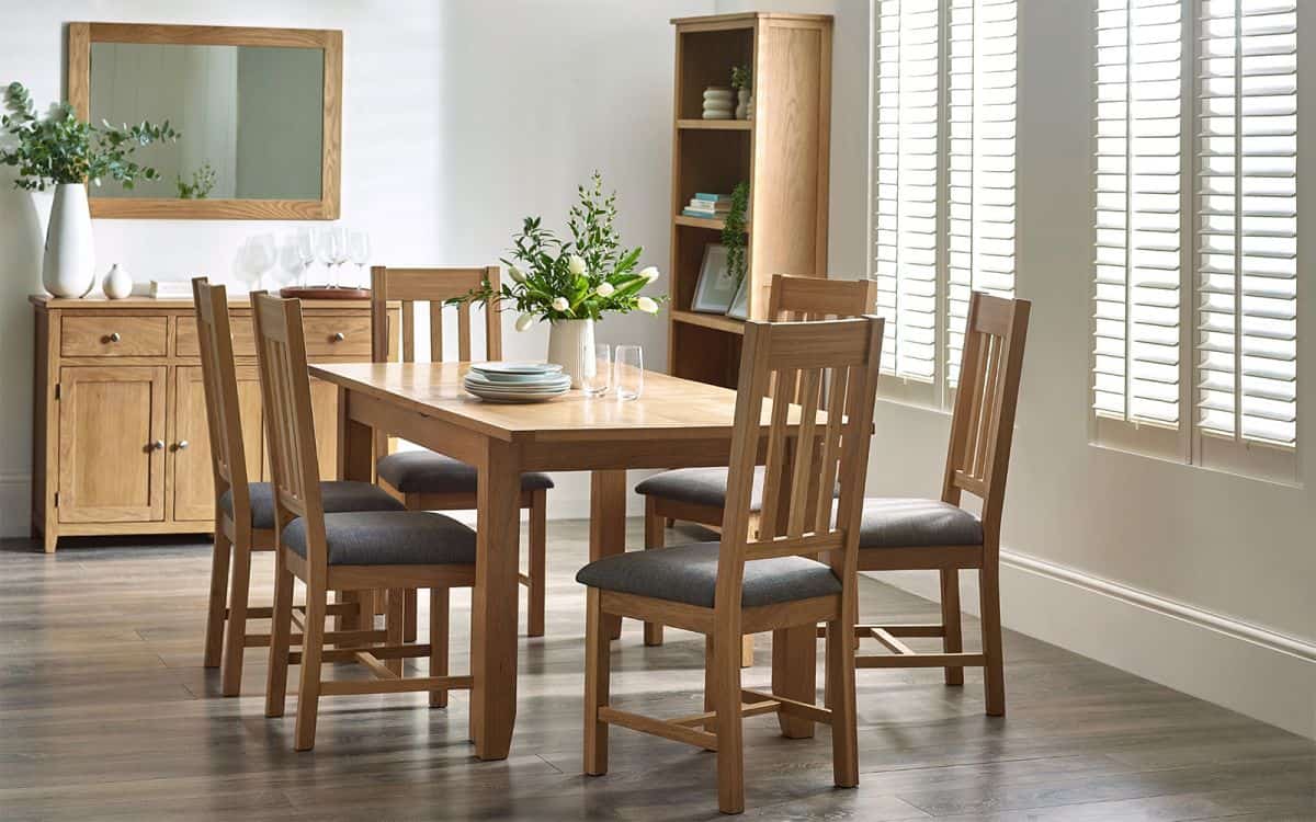 Malcolm Extending Dining Table - Oak | Buy Online | Beds.ie