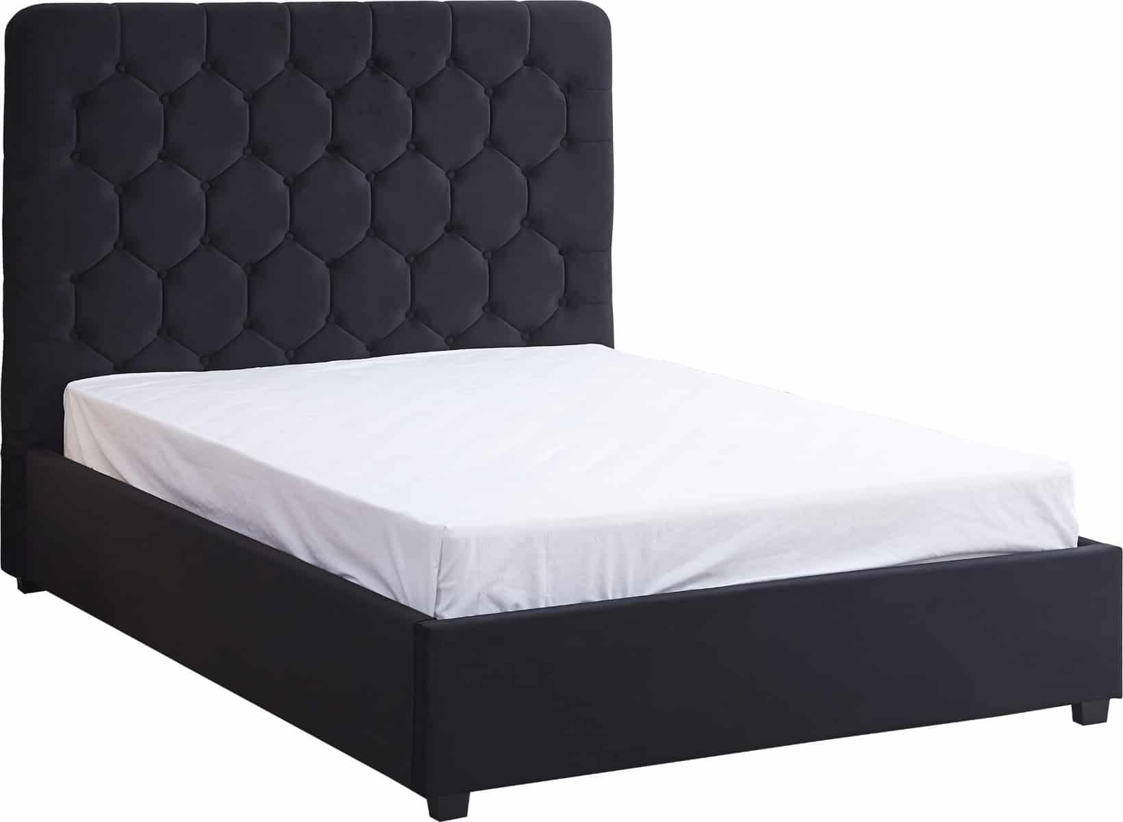 Madison 5ft Ottoman Bedframe - Black Velvet - Image 3