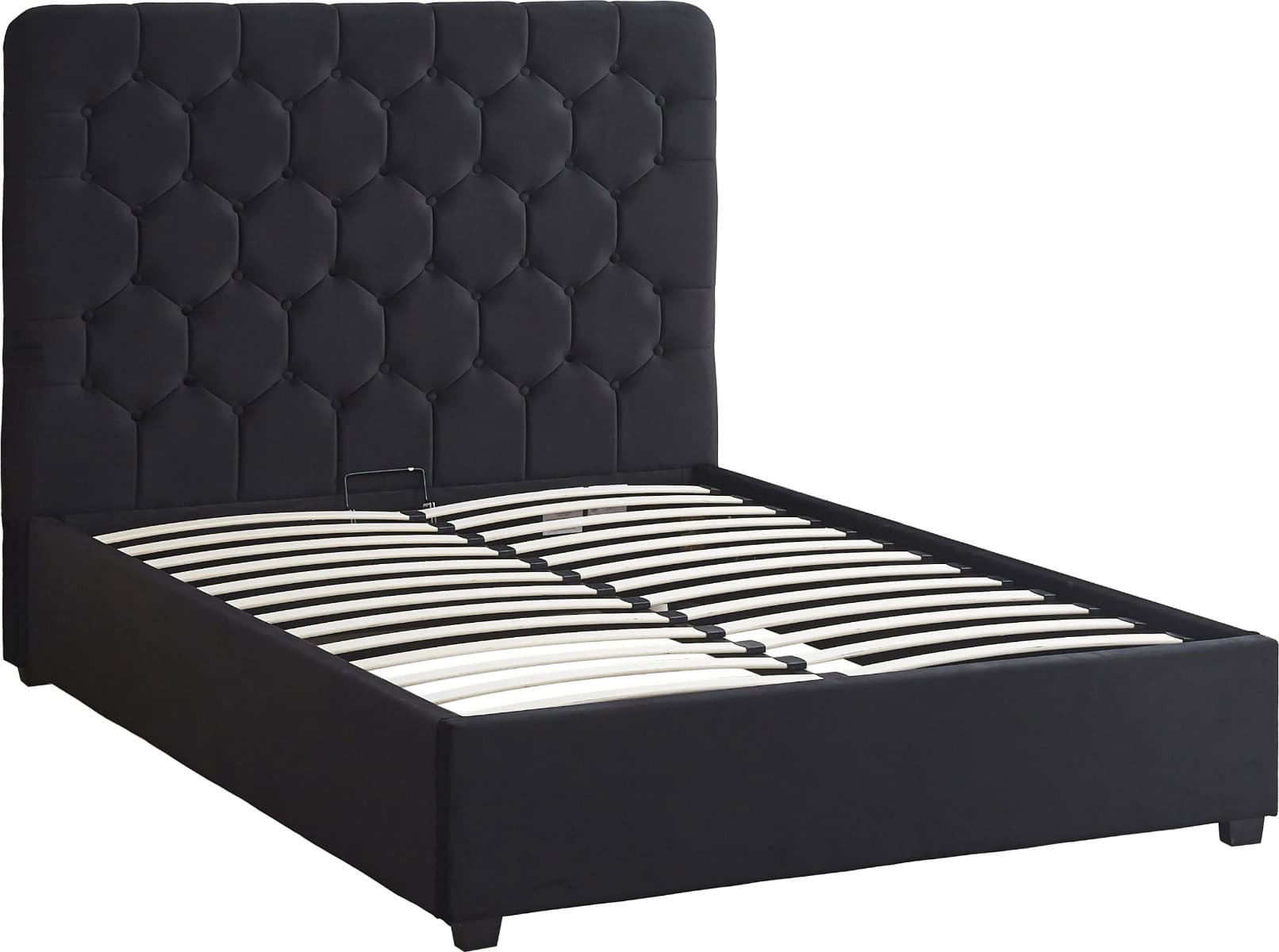 Madison 5ft Ottoman Bedframe - Black Velvet - Image 6