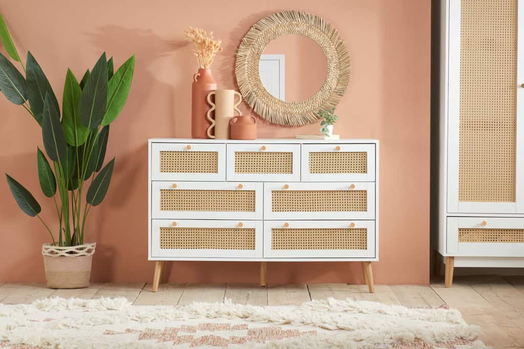 Croxley 7 Drawer Rattan Chest - White | Buy Online | Beds.ie