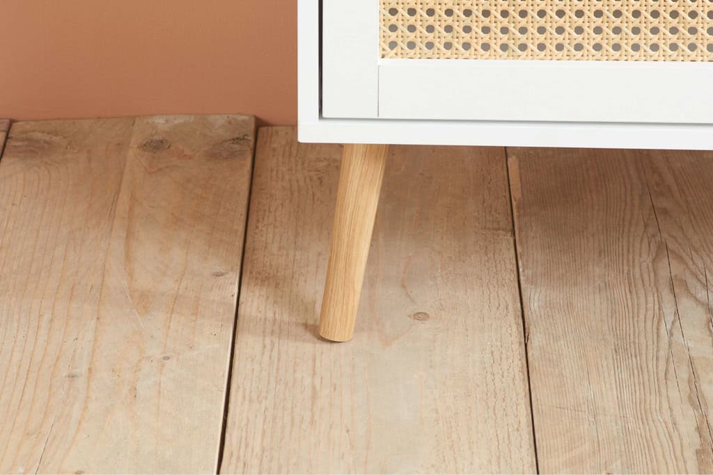 Croxley 7 Drawer Rattan Chest - White - Image 4