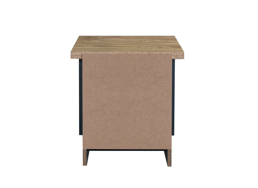 Highgate 2 Drawer Bedside - Navy & Oak - Image 6