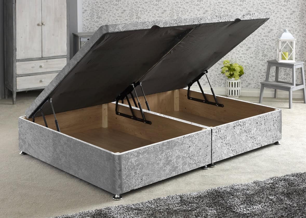 Apollo 5ft Glitz Silver Side Ottoman Base | Buy Online | Beds.ie
