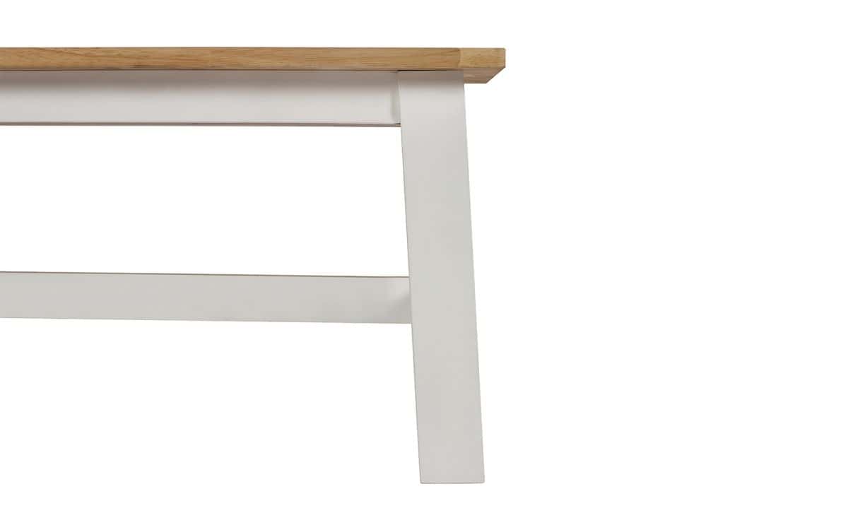 Linfield Dining Bench - White & Natural - Image 3