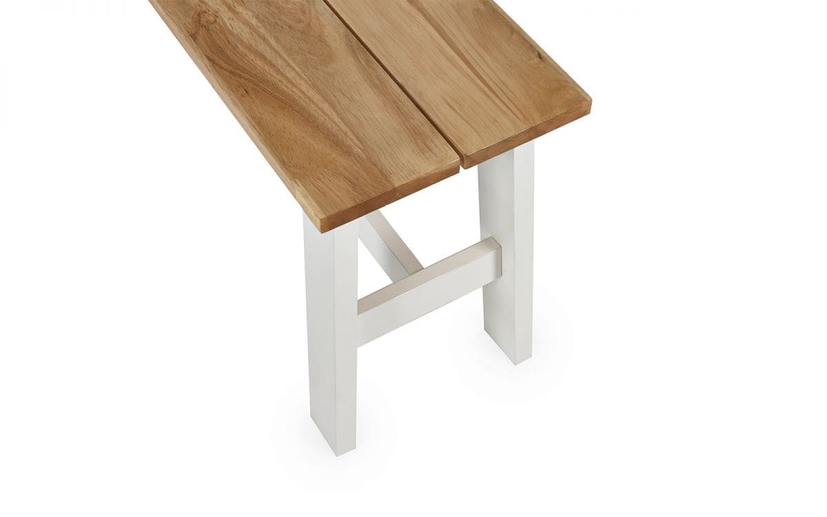 Linfield Dining Bench - White & Natural - Image 4