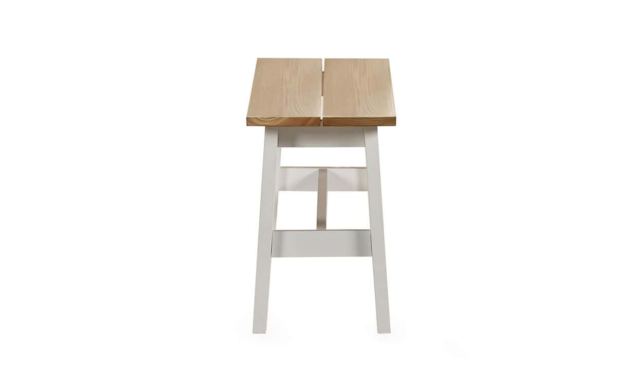 Linfield Dining Bench - White & Natural - Image 5